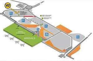Algarve car hire - Faro Airport desk map Algarve car hire - Faro Airport desk map
